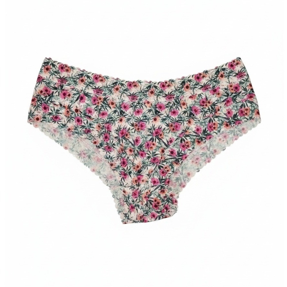 Victoria's Secret Floral Lace Cheeky Panties Multicolor Flower Print XL NWT